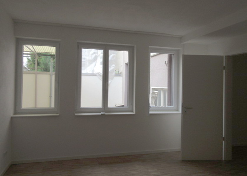 Das Werkstattabteil nach dem Umbau in ein Schlafzimmer.